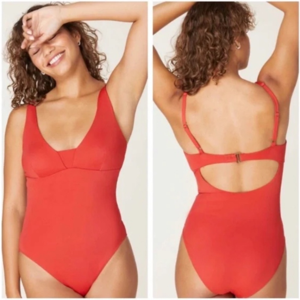 Andie Swim The Tahiti One Piece Swimsuit Chili Pepper Size S - NWT